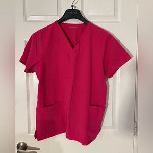 Scrub set; Mandala brand; Pink; size large and petite large bottoms